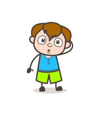 Wonder Face Expression - Cute Cartoon Boy Illustration