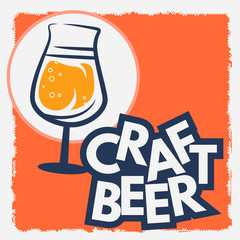 Retro beer vector poster