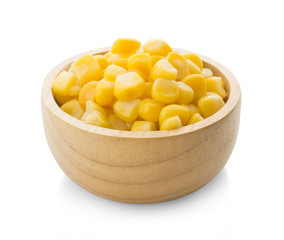 canned corn on a white background