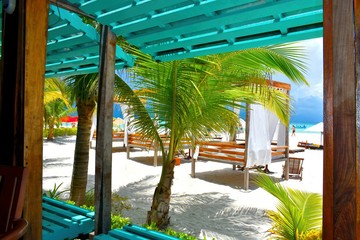 Restaurant by the beach on Isla Mujeres, Mexico