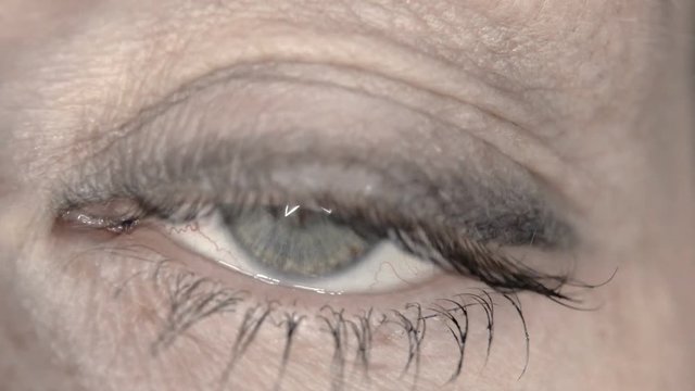 Close-up of girl's eyes.