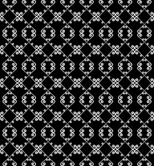 Fototapeta premium Ornamental seamless pattern. Black and white colors.  Endless template for wallpaper, textile, wrapping, print, interior, floor, fabric. Abstract texture. Traditional ethnic ornament for design.