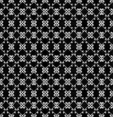 Fototapeta premium Ornamental seamless pattern. Black and white colors.  Endless template for wallpaper, textile, wrapping, print, interior, floor, fabric. Abstract texture. Traditional ethnic ornament for design.