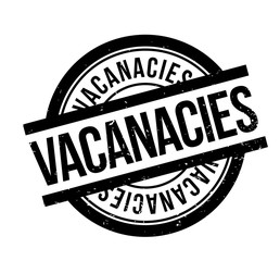 Vacanacies rubber stamp. Grunge design with dust scratches. Effects can be easily removed for a clean, crisp look. Color is easily changed.