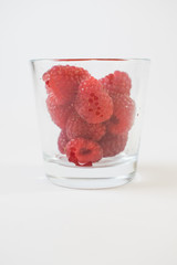 raspberrys in the glass