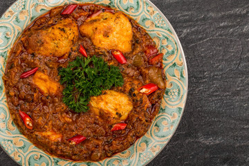 Indian Style Chicken Jalfrezi Curry Meal