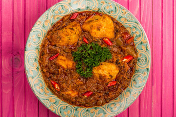 Indian Style Chicken Jalfrezi Curry Meal