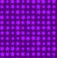 Fototapeta na wymiar Nice cartoon star pattern with different stars icons on dark background