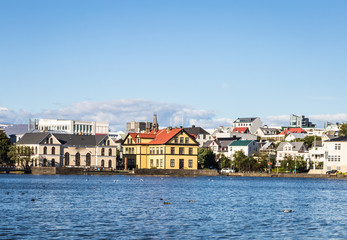 Obraz premium Reykjavik cityscape in Iceland capital city