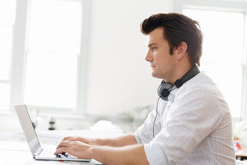 Young businessman in office