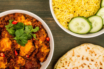 Indian Style Chicken Balti Curry With Pillau Rice