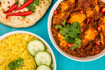 Indian Style Chicken Balti Curry With Pillau Rice