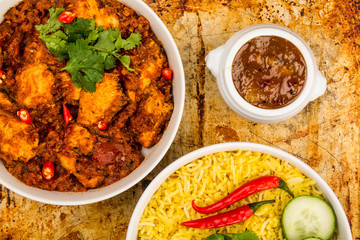 Indian Style Chicken Balti Curry With Pillau Rice