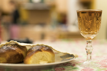 Wine, chalets. shabbat