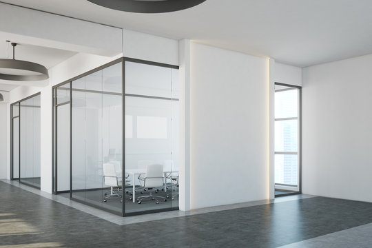 White office meeting room corner