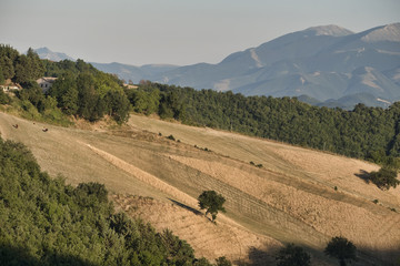 Landscape in Montefeltro near Urbino (Marches, Italy)