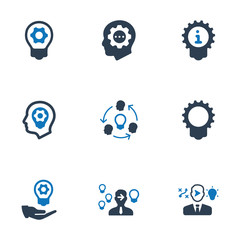 Fototapeta premium Idea Development Icons - Blue Version