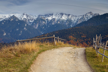 Beautiful autumn landscape in Transylvania
