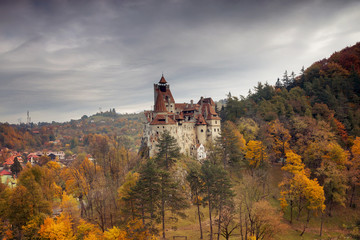 Bran castle in autumn
