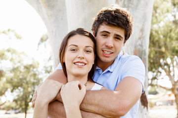 Young couple in the park