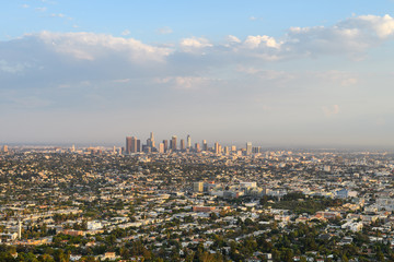 Fototapeta premium amazing overlook of los angeles city, california