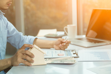 Ideas to Increase Sales of a Business Utilizing technology to make it useful, business people wear sophisticated office suits using their tablets to study the projector, a business man uses a modern o