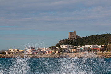 Fototapeta premium Santa Caterina tower, Salento, Italy