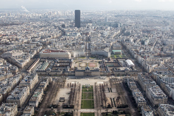 wide panoramic view of Paris from the height of the Elven tower
