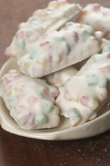 Dessert with candied fruit