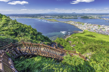 Walkway for hiking at Jeju island. - 177536059