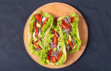 Traditional mexican tacos