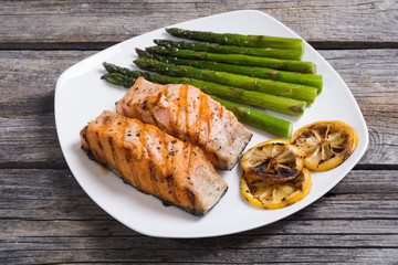 Fillet of grilled salmon