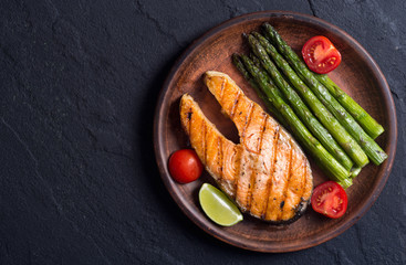 Fillet of grilled salmon