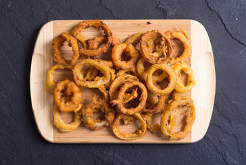 Homemade сrunchy fried onion rings