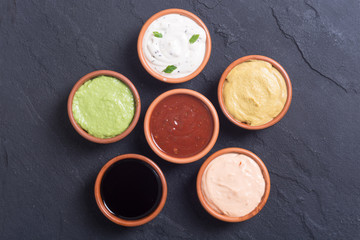 Set of sauces