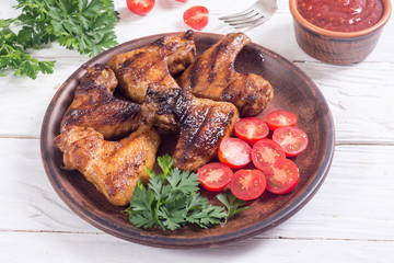 Grilled chicken wings