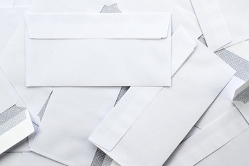 Blank white envelopes