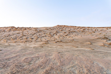 Sandy dunes in the fall time.