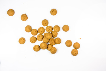 Bunch of scattered Pepernoten cookies from above