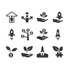 Business Startup Icons – Blue Version