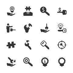Key to Success Icons - Blue Version