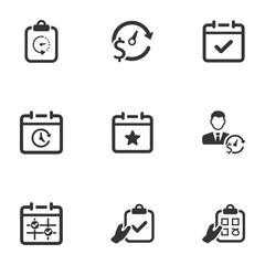 Event Schedule Icons - Blue Version