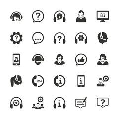 Customer Support Icons - Blue Version