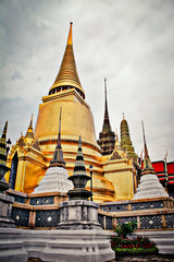 Wat Phra Kaew, Temple of the Emerald Buddha with blue sky Bangkok, Asia Thailand