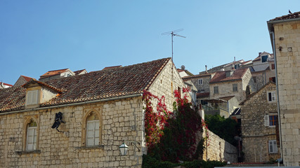 Obraz premium traditional houses on the island of hvar