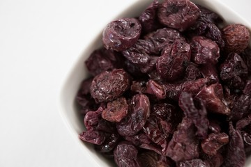 Dry olive fruit in bowl