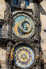 Fototapeta na wymiar Historical fameous astronomical clock in Prague