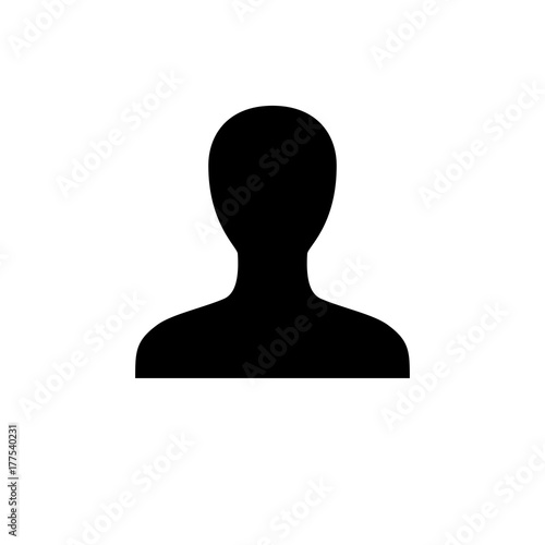 "Default unisex profile icon, flat vector graphic on isolated