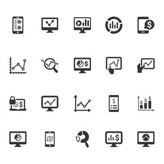 Online Business Report Icons (set 1)