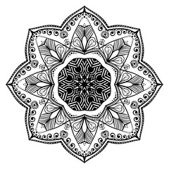 Flower Mandala. Vintage decorative elements.